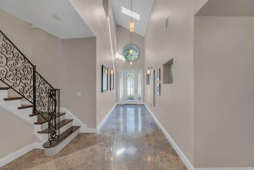 Grand Foyer with 18' Ceilings and Skylights